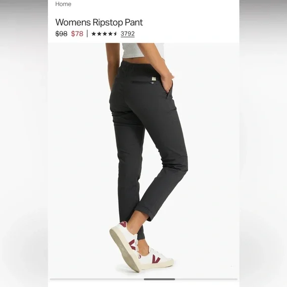 Vuori Womens Ripstop Pants Size Small Dusty Rose / Mauve - Picture 11 of 13